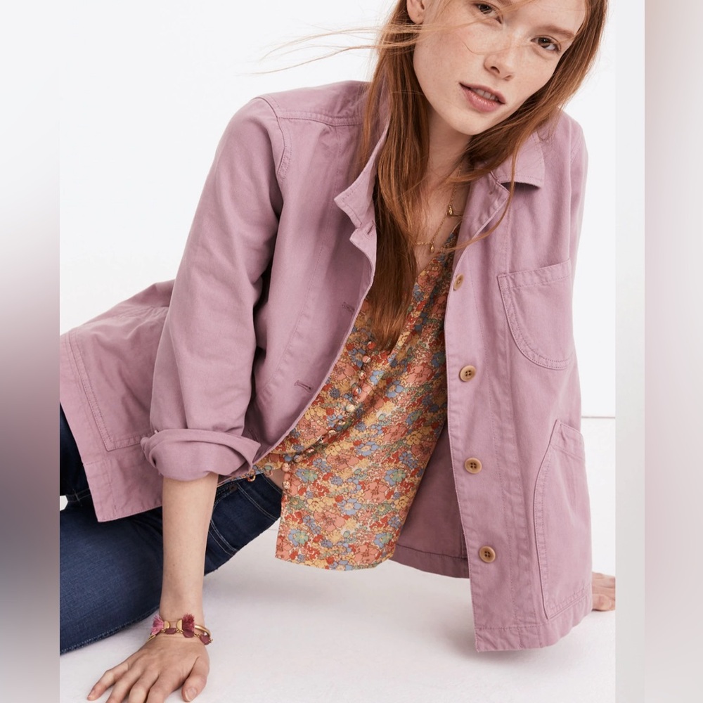 MADEWELL Warren Jacket‎ Vintage Mauve Cotton XS